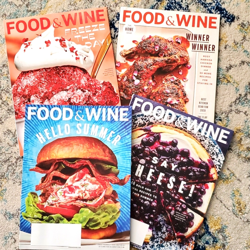 FOOD & WINE MAGAZINES SET OF 4